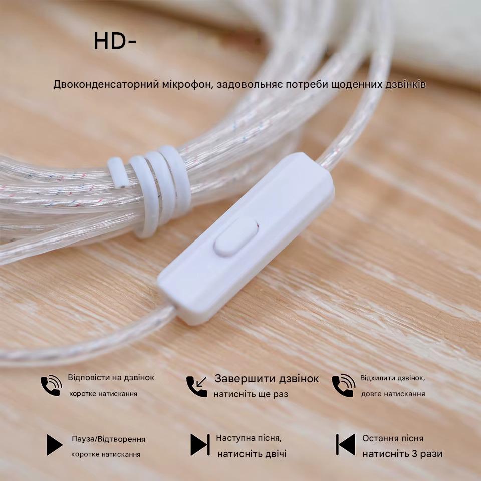 Посеребренный кабель для наушников KZ Silver Cable с микрофоном 2-pin 3.5 мм